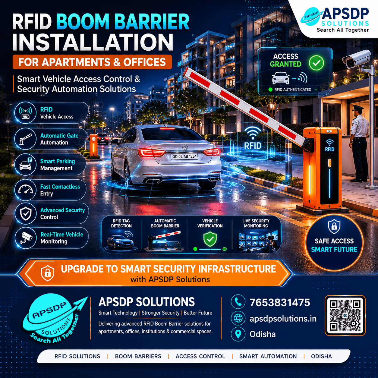 RFID Boom Barrier Installation for Apartments & Offices